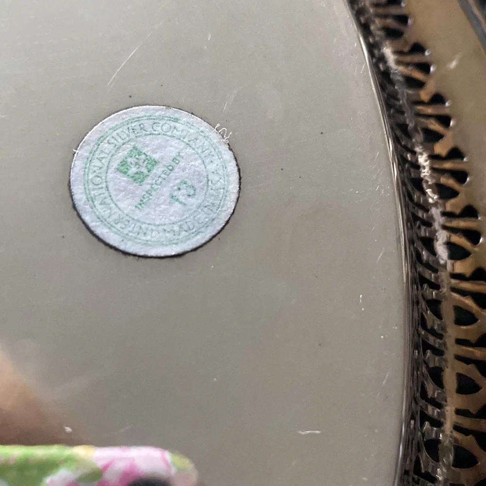 Ornate Vintage 1970’s Round Silver Plated Serving Tray!